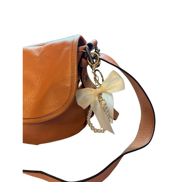 Coach Legacy Leather Saddle Crossbody Bag – Orange / Tan, Style F15170 - Picture 7 of 16